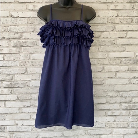 🤍 Navy Tulip Ruffle Spaghetti Strap Dress 🤍 - Picture 5 of 5